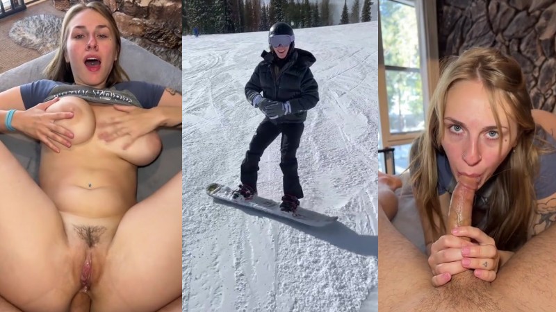 Angel Youngs Gets Drilled After Snowboarding