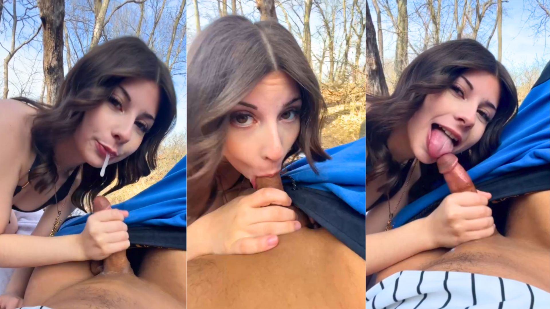 Ninasophia Gives Head In The Woods