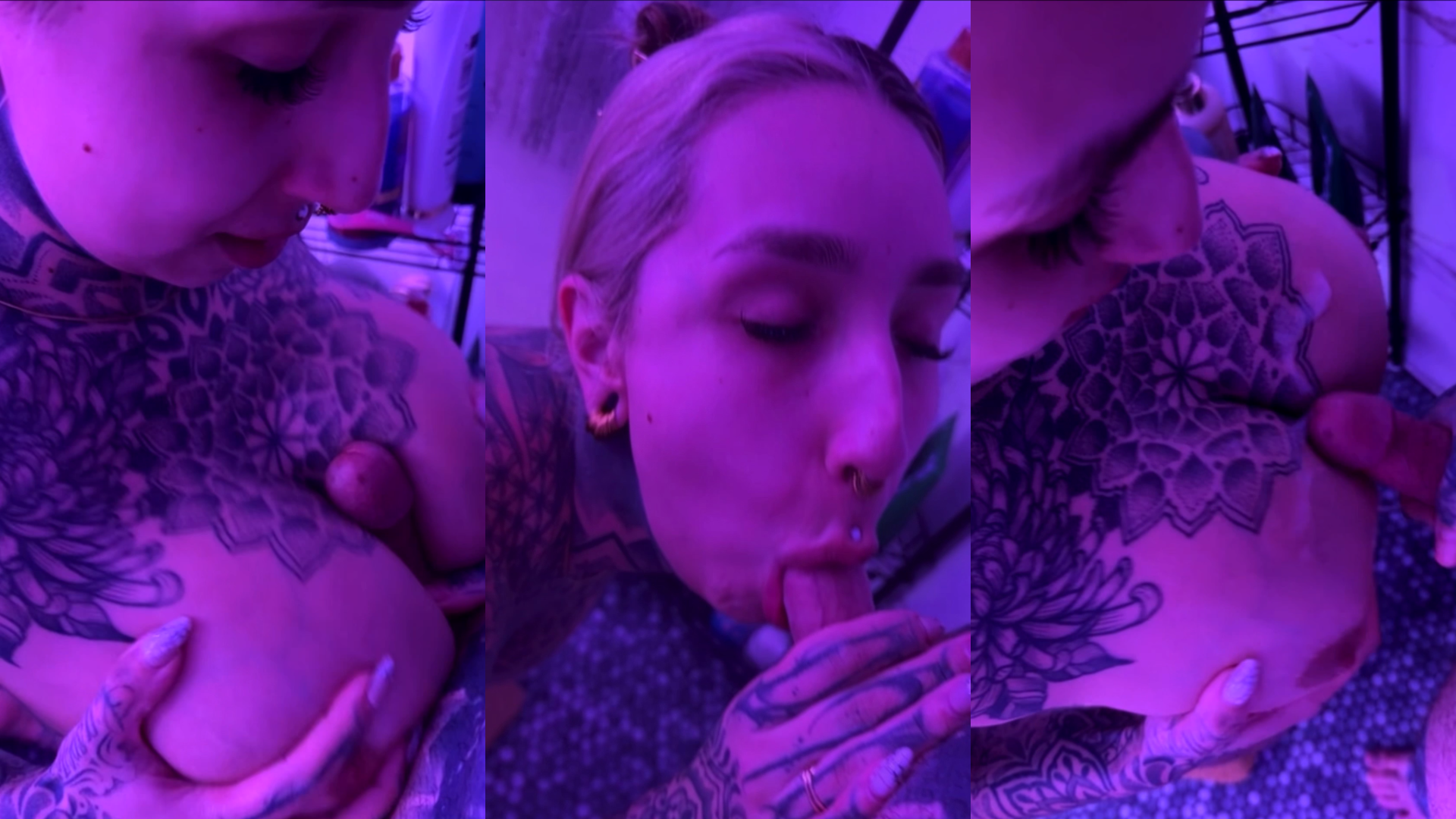 Split_Tongue_Bri Takes A Titty Cumshot In The Shower