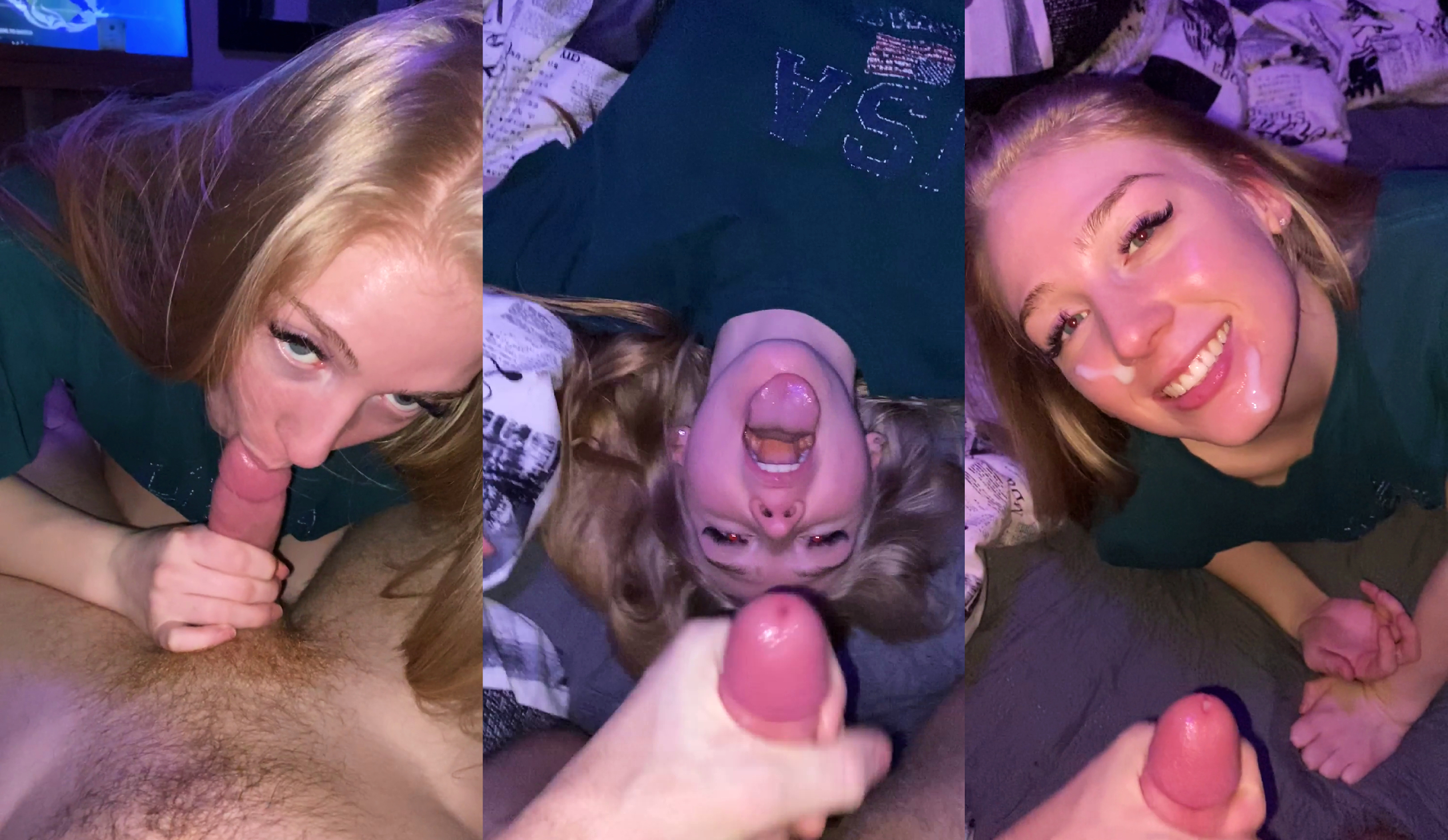 BadGrlJade Gets A Facial After Giving A Blowjob