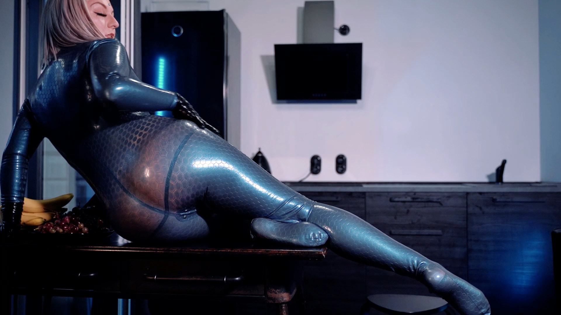Latex Rubber Catsuit Fetish Tease