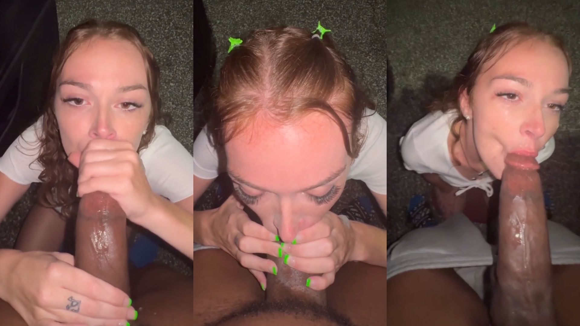 TheReallMissVee Gives A Sloppy Blowjob Outside