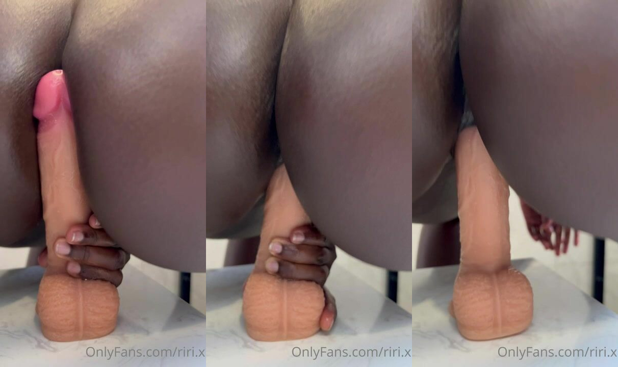 Slutty Riri.X Grinds On Her Dildo