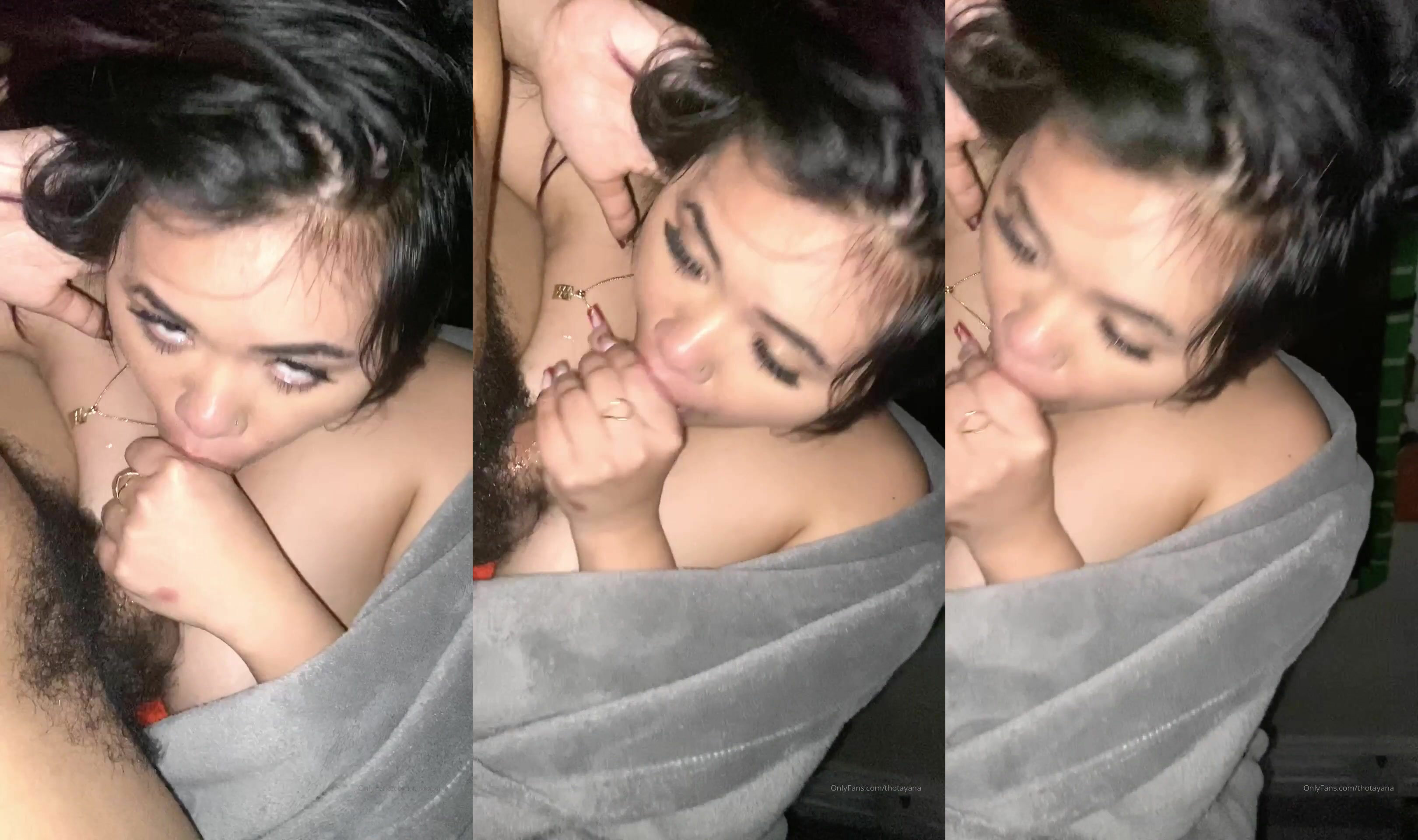 Thotayana Services Dick With A Blowjob
