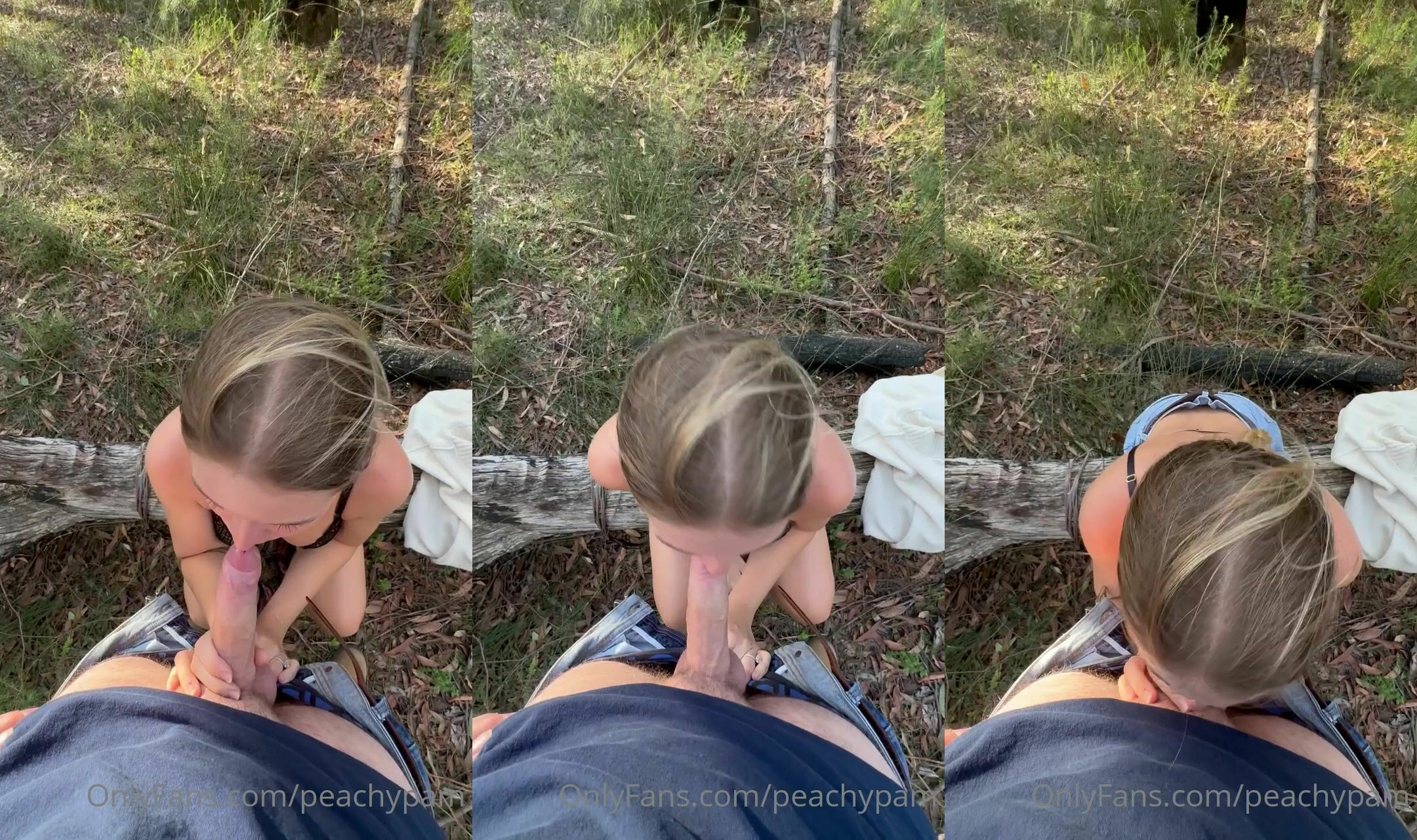 Peachypam Blowjob In The Forest