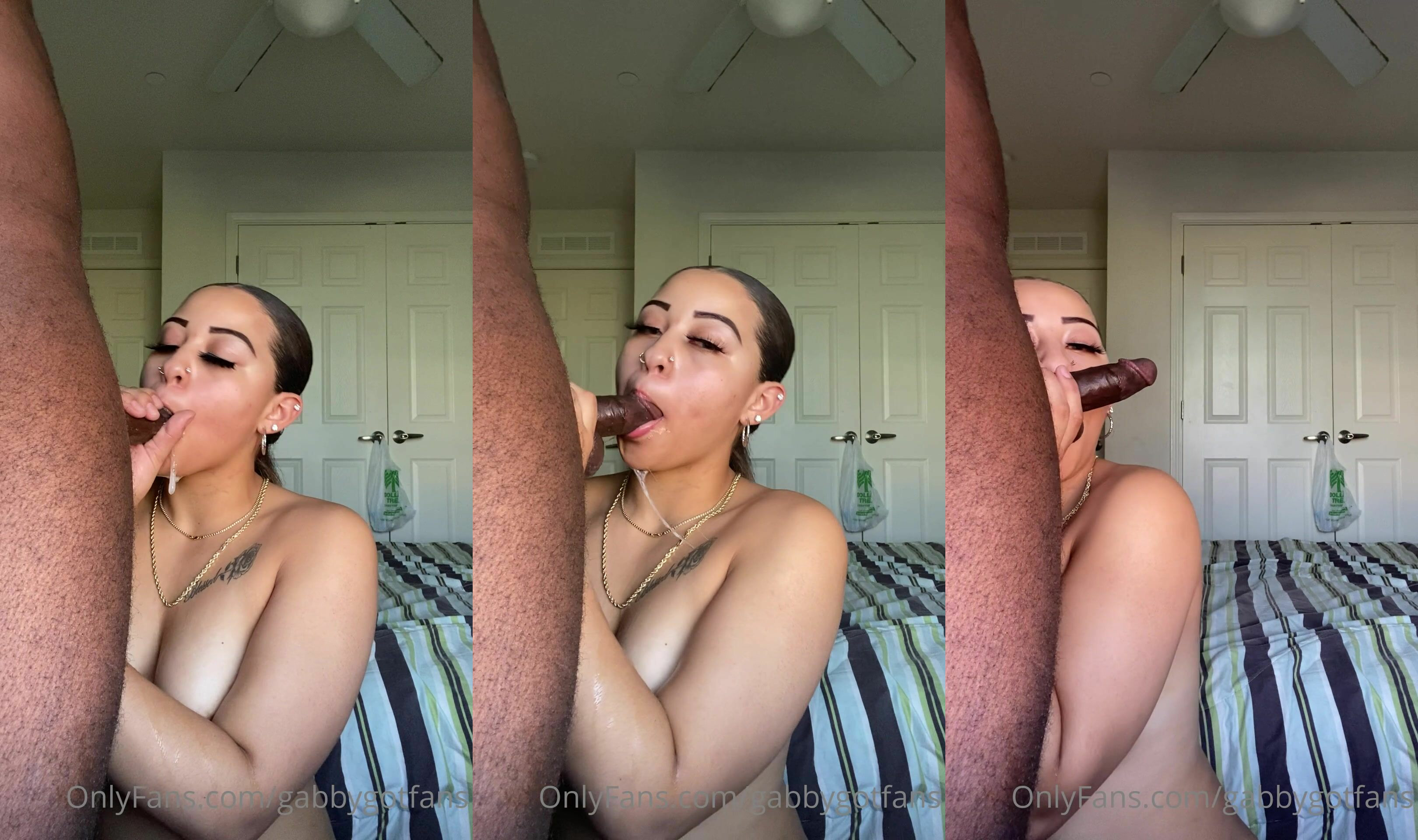 Gabbygotfans Sucking Cock On Her Knees